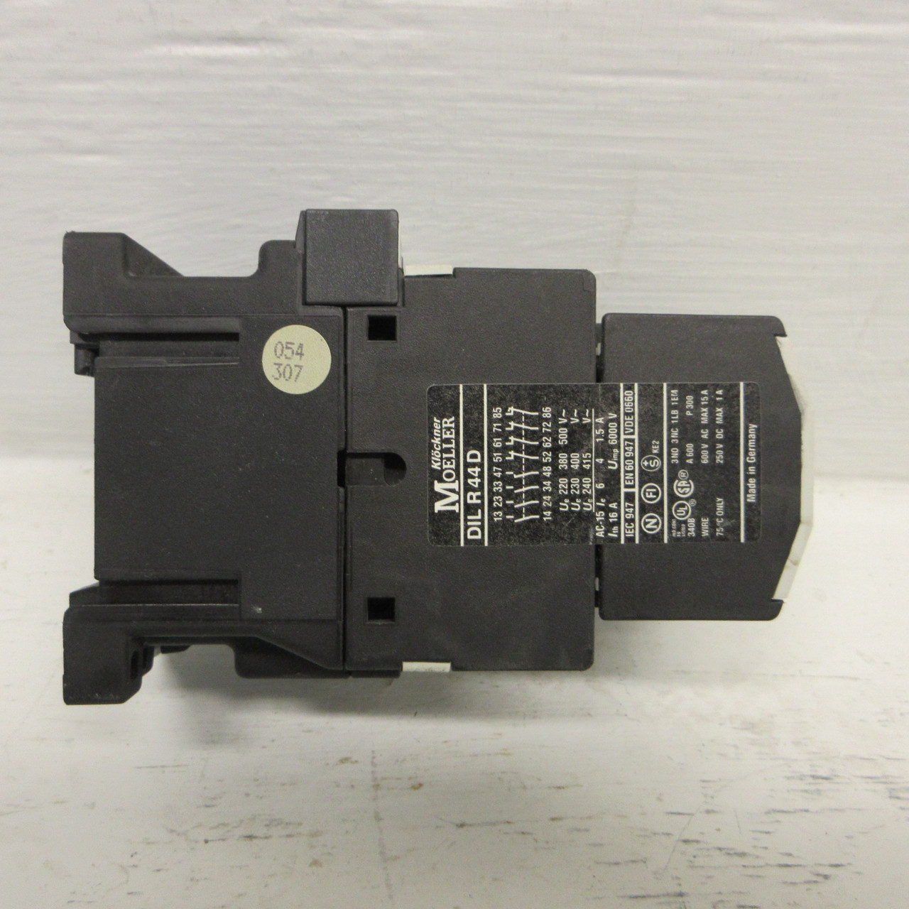 Klockner Moeller DILR44D Motor Contactor 600VAC 120V Coil DILR-44D w/ DIL R 44D (AH1012-10)