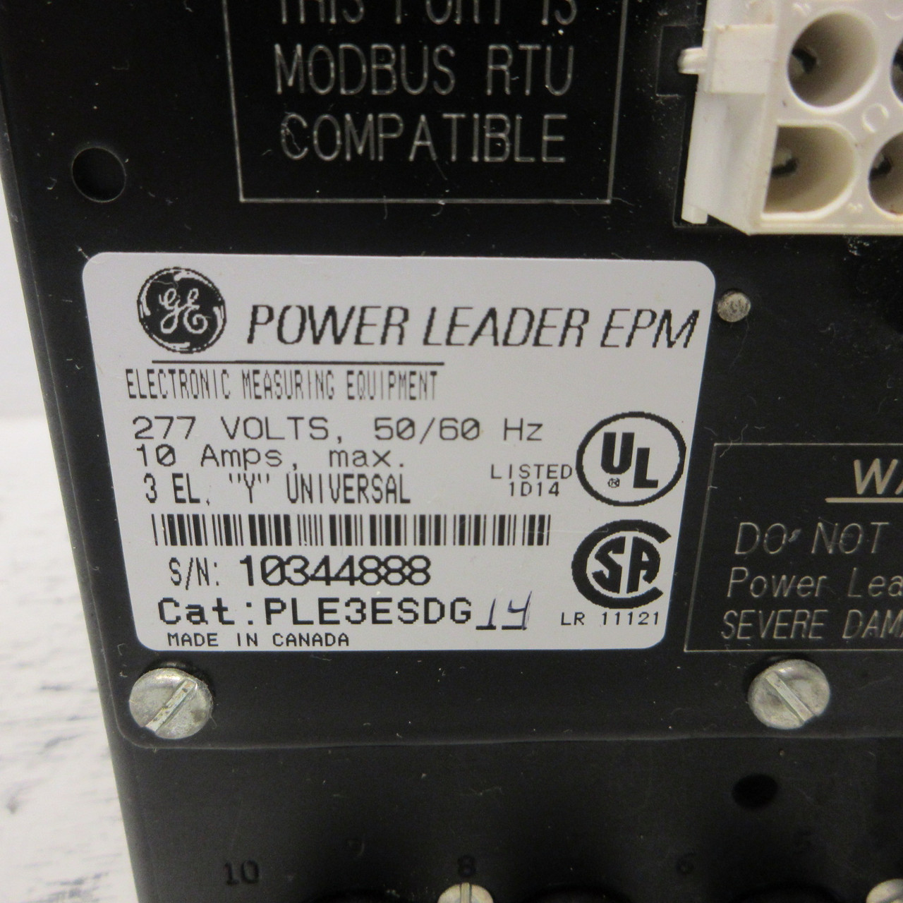 GE PLE3ESDG14 Power Leader EPM Electronic Meter Relay PLE3ESDG-14 PLEPM (AH1013-1)