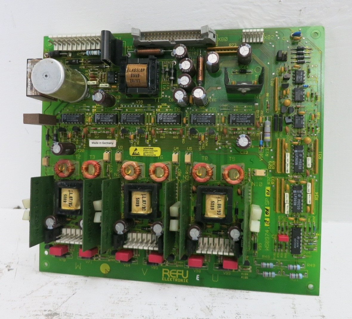 Image of Refu Elektronik WS8974.12 Siemens Simovert Drive PCB Circuit Board 008975/02
