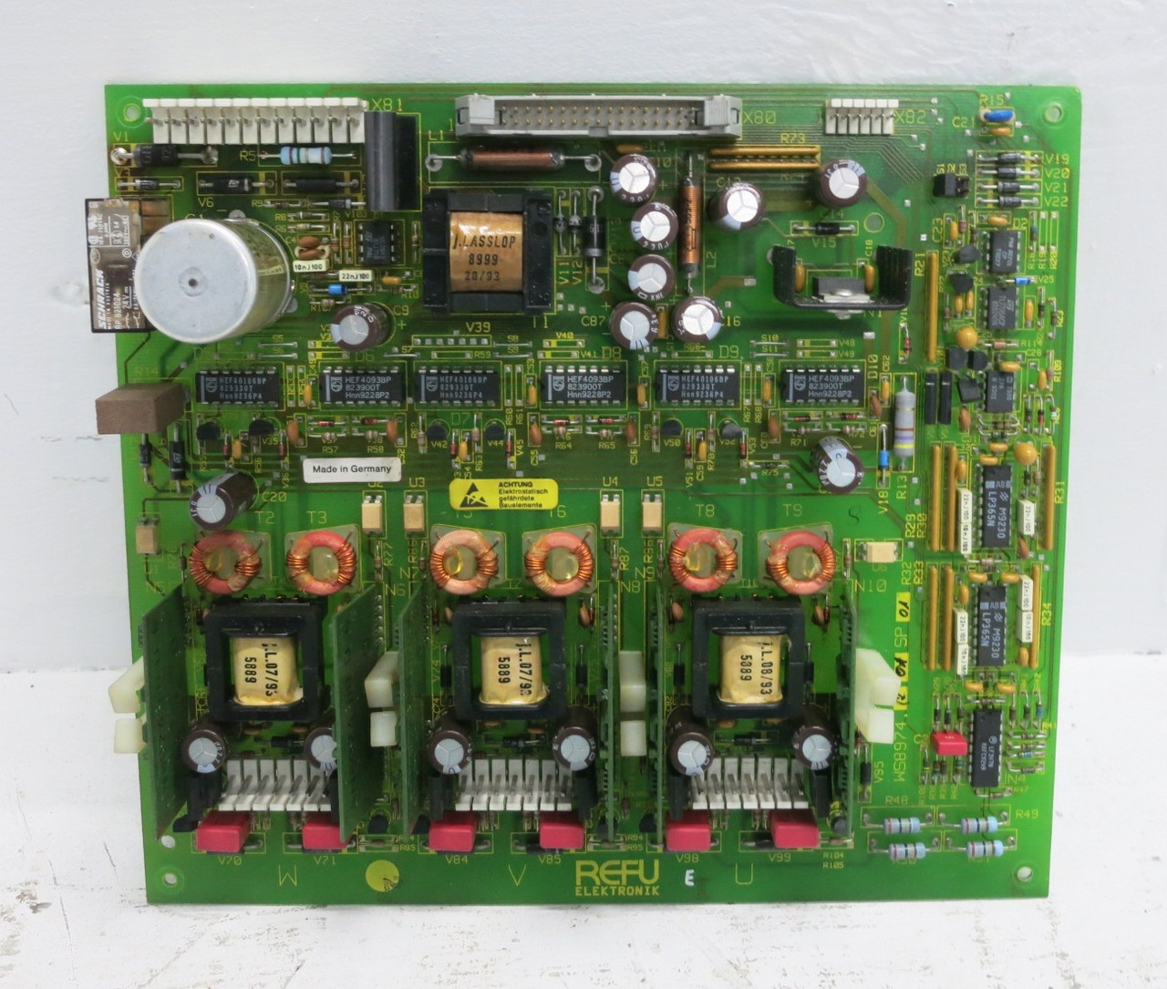 Refu Elektronik WS8974.12 Siemens Simovert Drive PCB Circuit Board 008975/02 (DW7982-1)