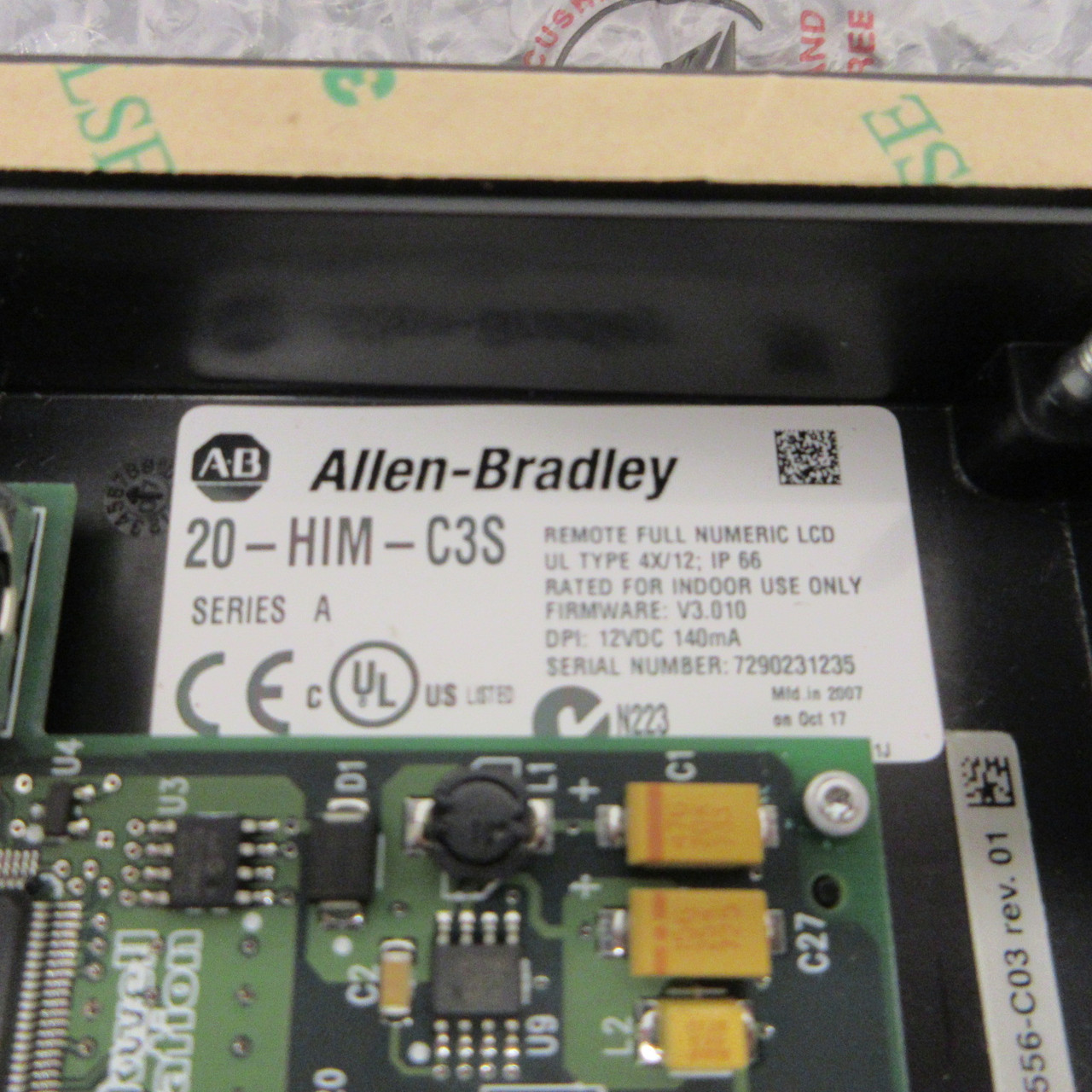 NEW Allen Bradley 20-HIM-C3S Ser A 4X/12 Remote Full Numeric LCD Controller NIB (AH1022-1)