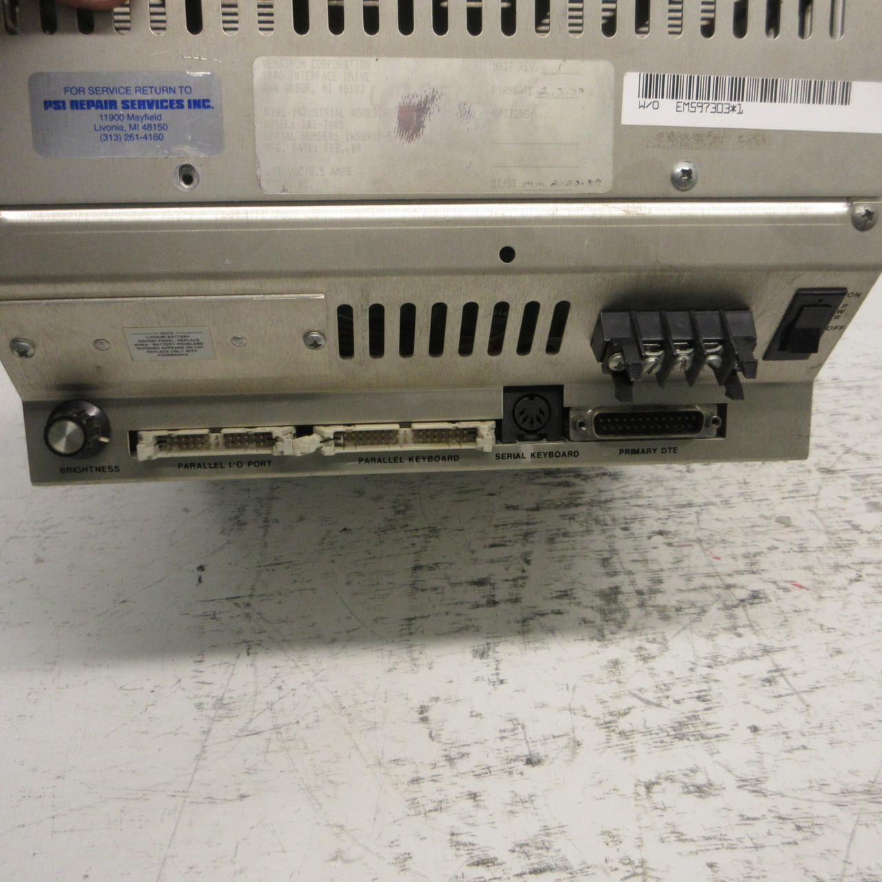 Nematron IWS-3005 Mini Industrial Workstation PLC Operator Interface 115V (flaw) (AH1026-1)