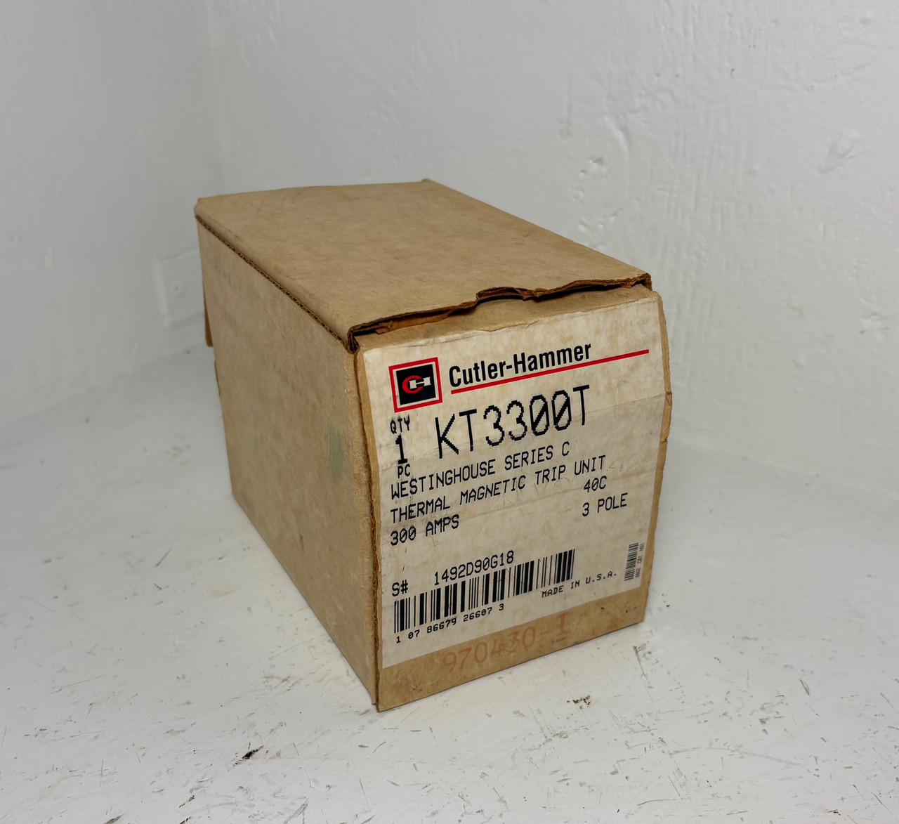 NEW Westinghouse KT3300T 300A Thermal Magnetic Trip Unit for Breaker 300 Amp NIB (EM5845-1)