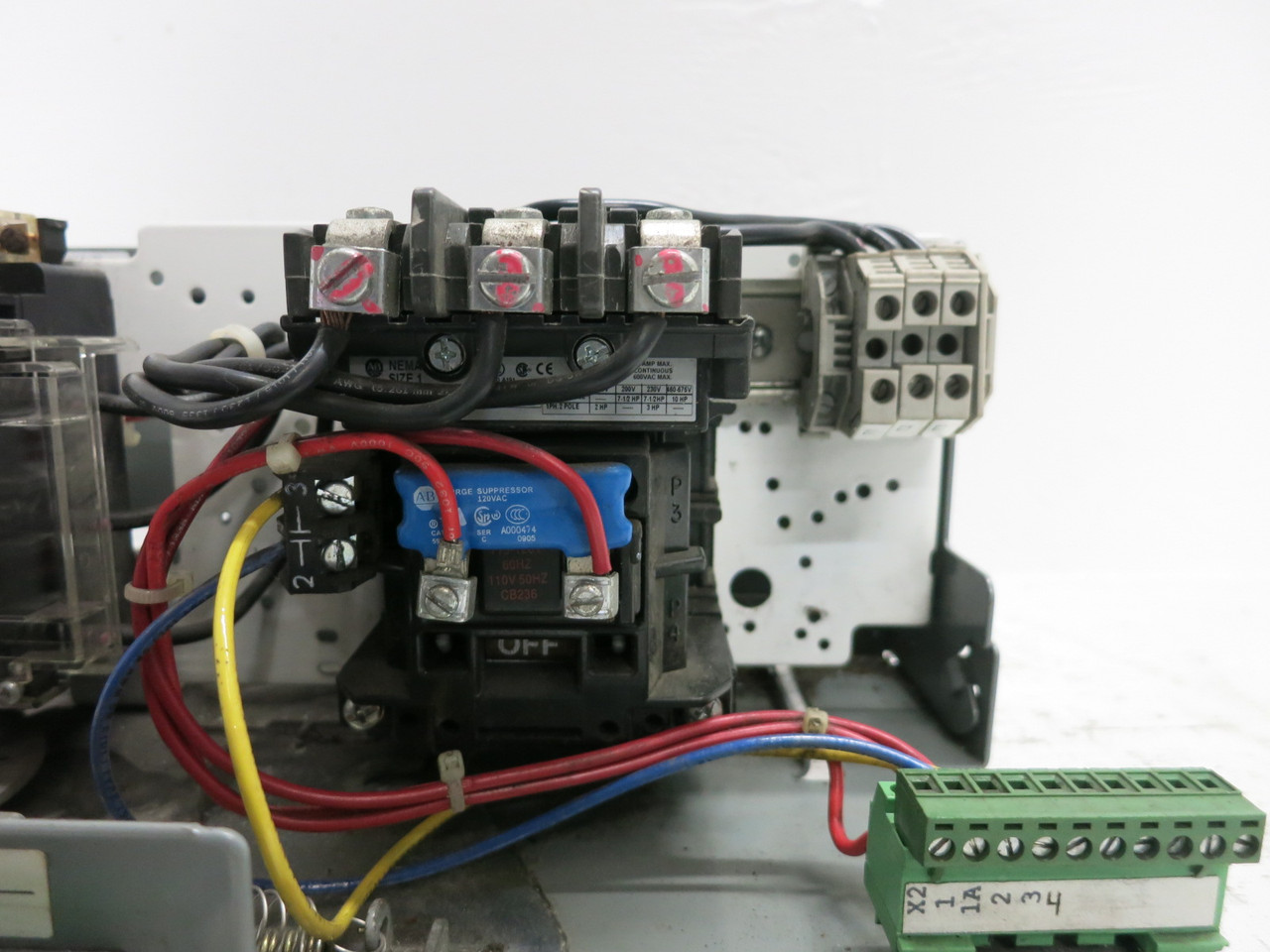 Allen Bradley 2100 Centerline 30A Fusible Size 1 Contactor 6" MCC Bucket 500-BOD (DW7987-1)