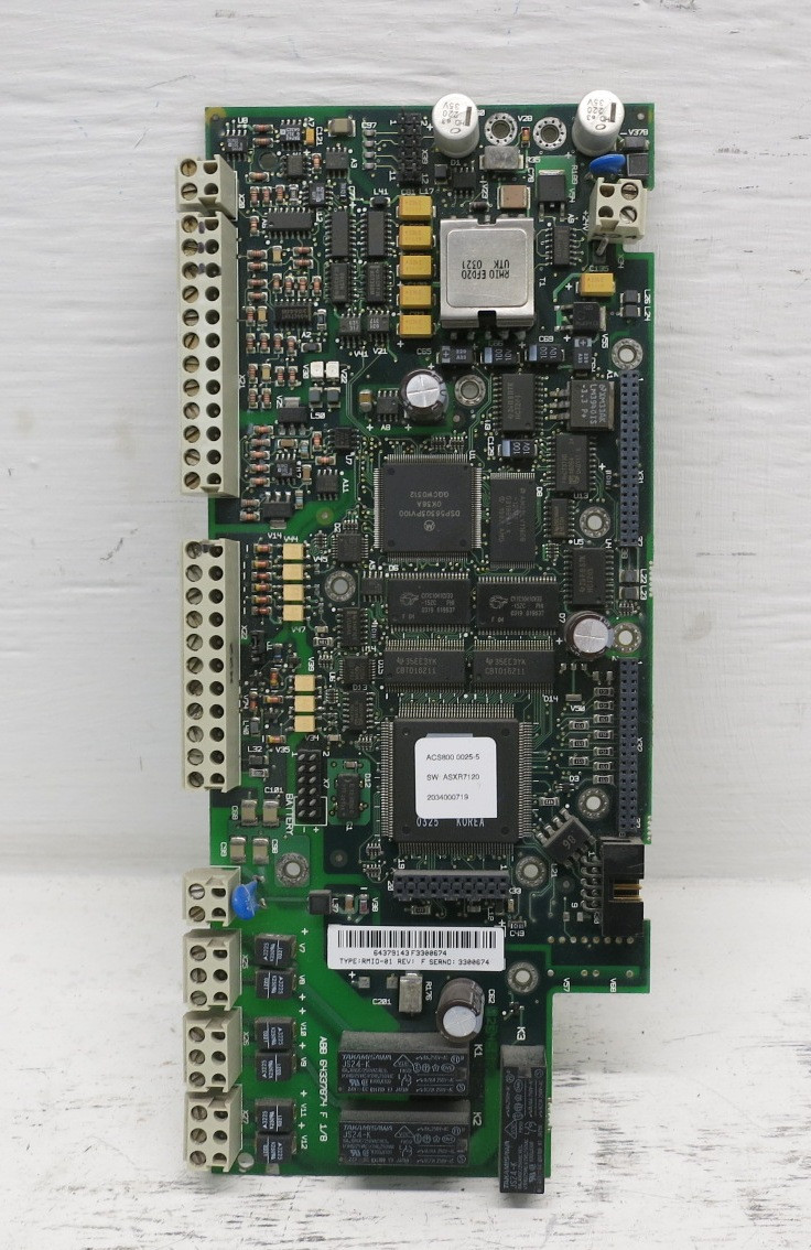 ABB 64379143 RMIO-01 Rev F VS Drive Control Board ACS800 BAU RMI0-01 OY ACS-800 (DW7994-1)