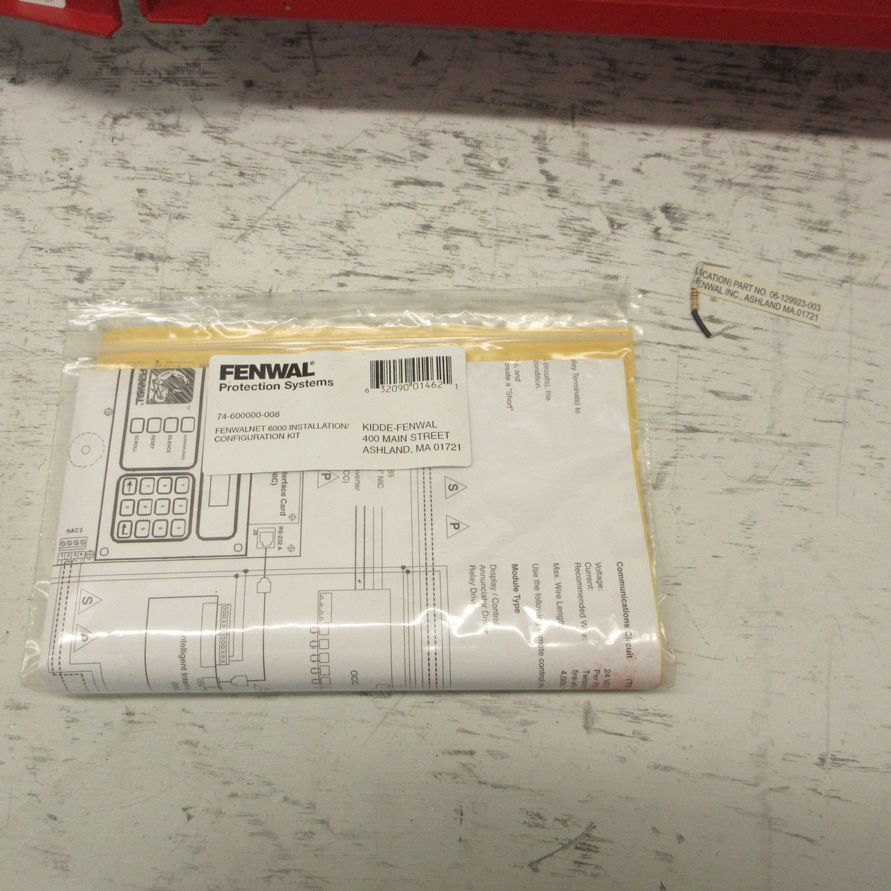 Fenwal Fenwalnet 6000 Red Fire Alarm Control Unit 74-600000-510 120VAC w/ 1 Key (AH1031-1)