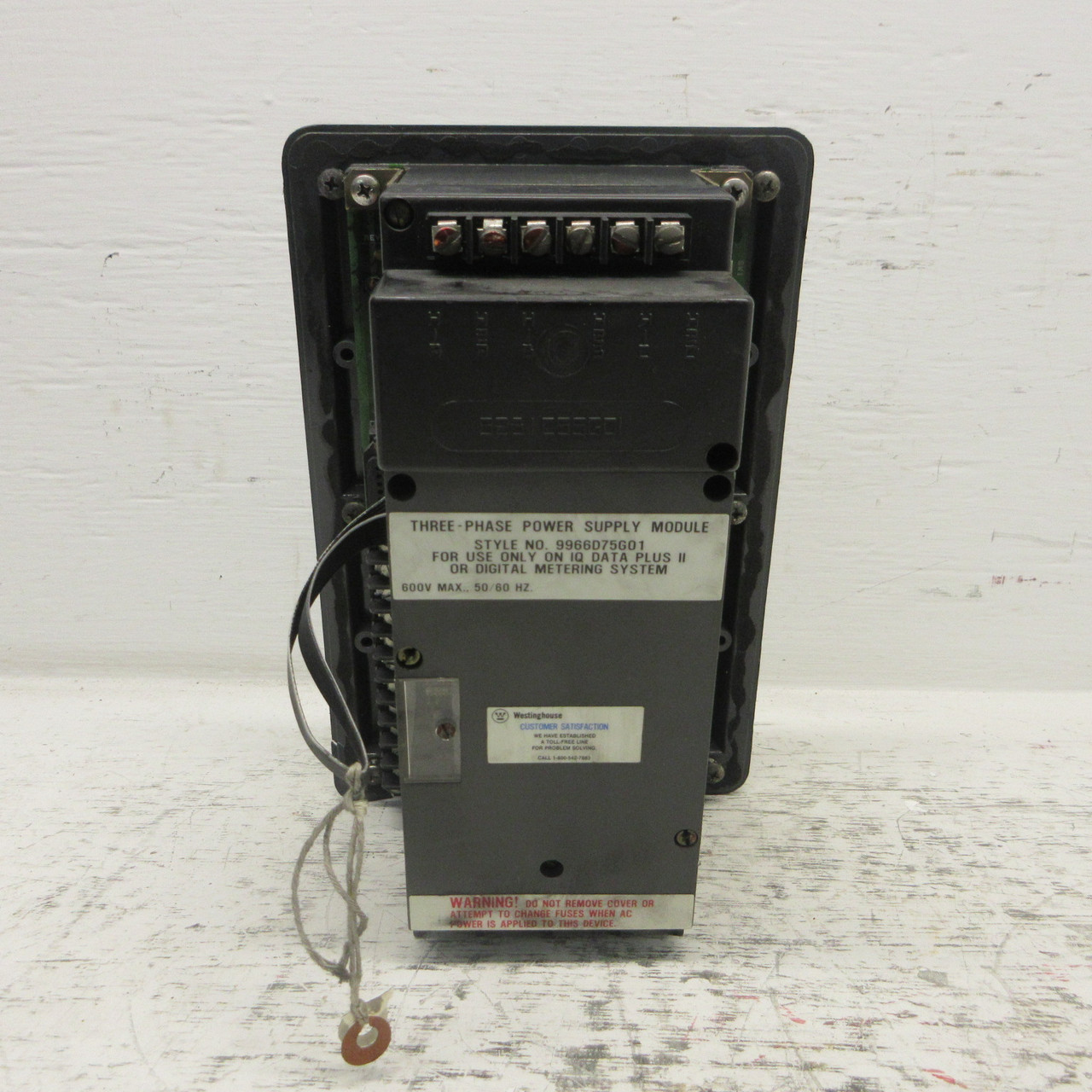 Westinghouse 2D78522G01 IQ Data Plus II 9966D75G01 Power Supply Monitor Display (AH1051-1)