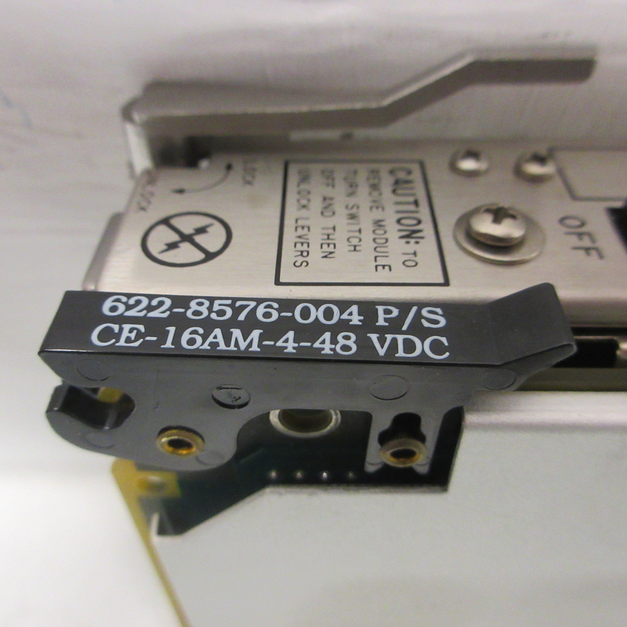 Alcatel Lucent 622-8576-004 Rev BA CE-16AM-4-48 VDC PLC Module Card Insert Lock (AH1050-1)