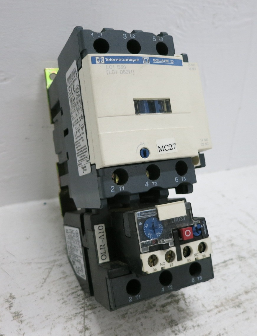 Image of Telemecanique LC1D50 Motor Starter LRD3359 Overload Relay 110V Coil LX1D6F7