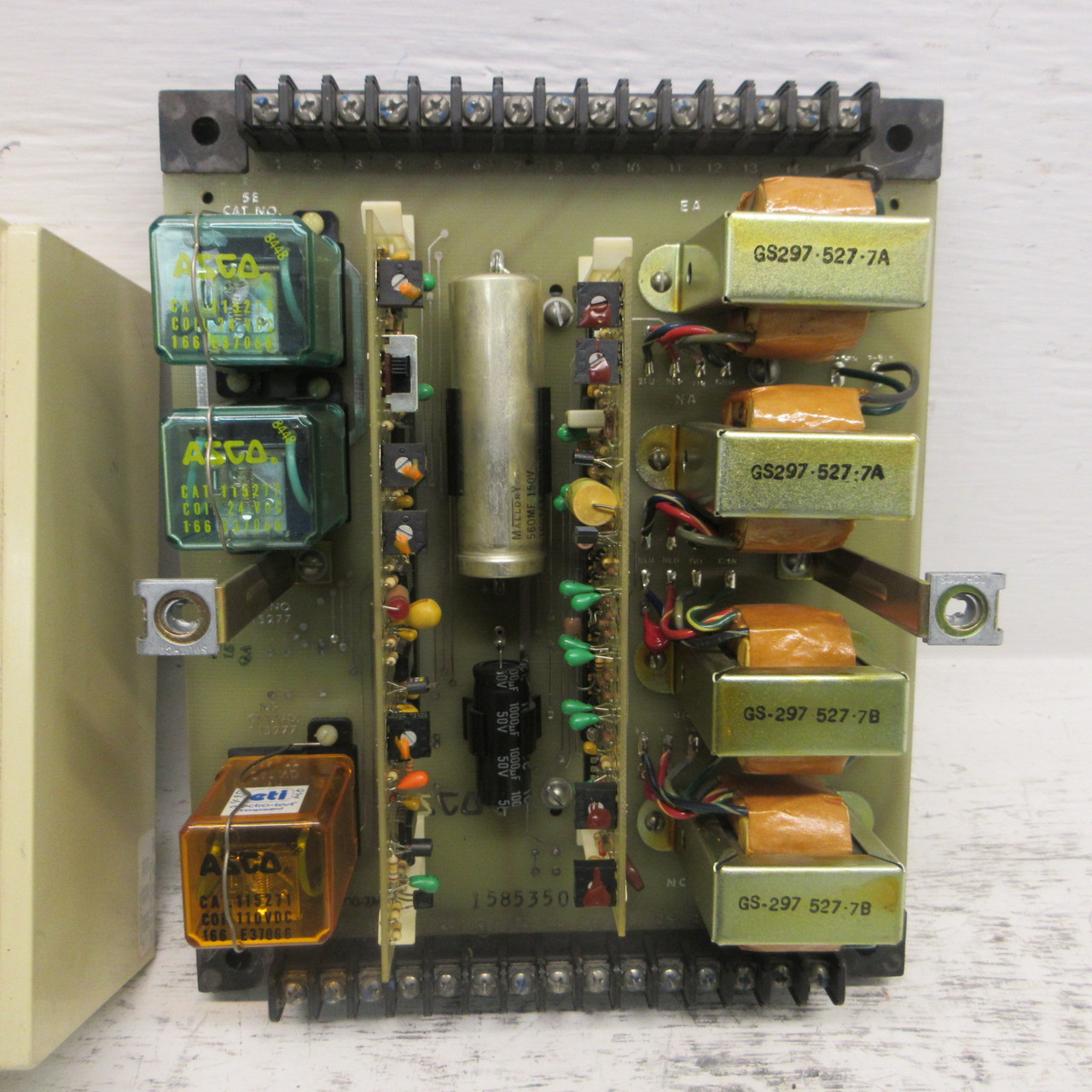 ASCO Control Panel JS299-300-7M Power Supply Panel 4 Coils 3 Relays 2 Boards (AH1070-1)