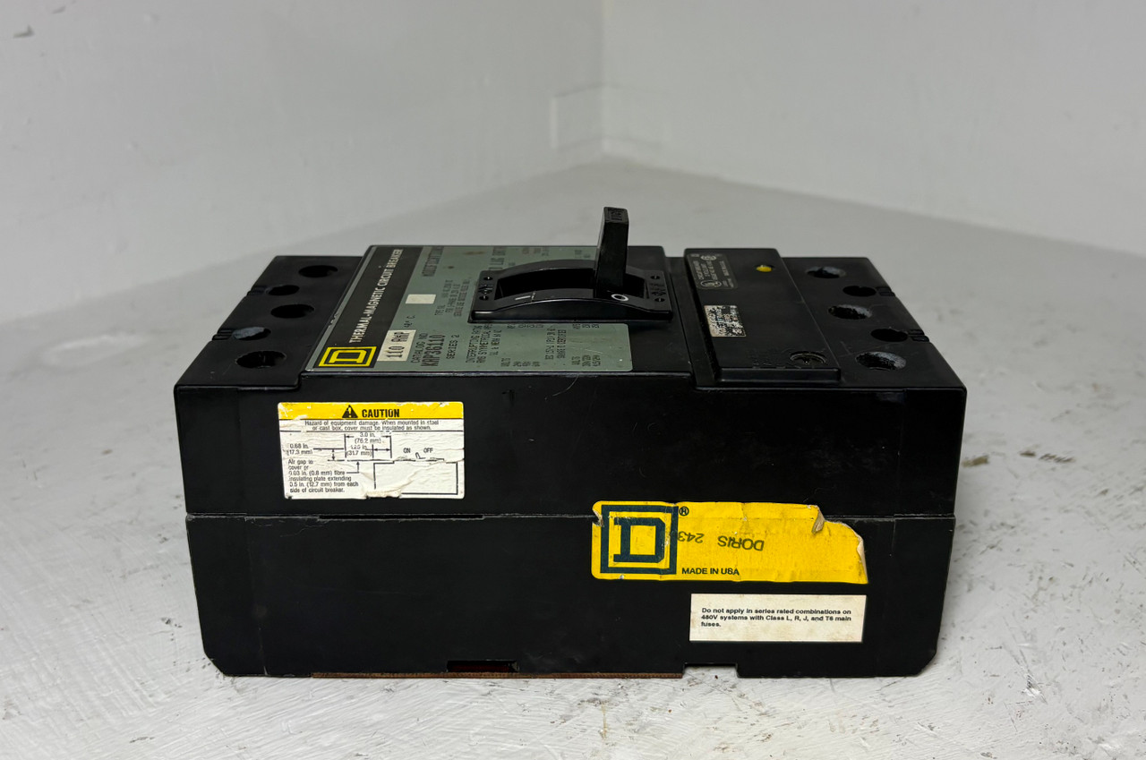 Square D KAP36110 110A Circuit Breaker Type KAL 600V 3 Pole 110 Amp (EM5858-1)