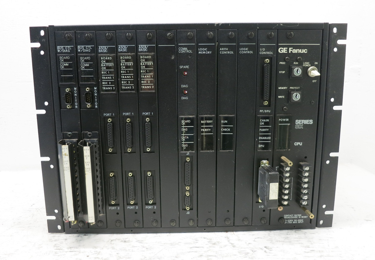 GE Fanuc Series Six Programmable Controller PLC Rack CPU I/O Modules Series 6 (DW8027-1)