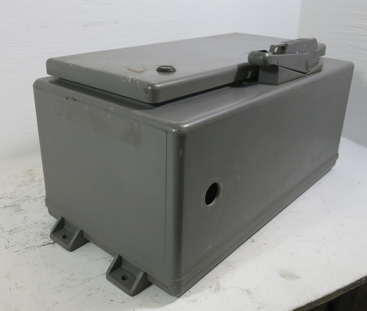 Square D 100A 600V Fusible Disconnect Switch 4X LR4199 Stahlin Enclosure C2412 (BJ1095-1)