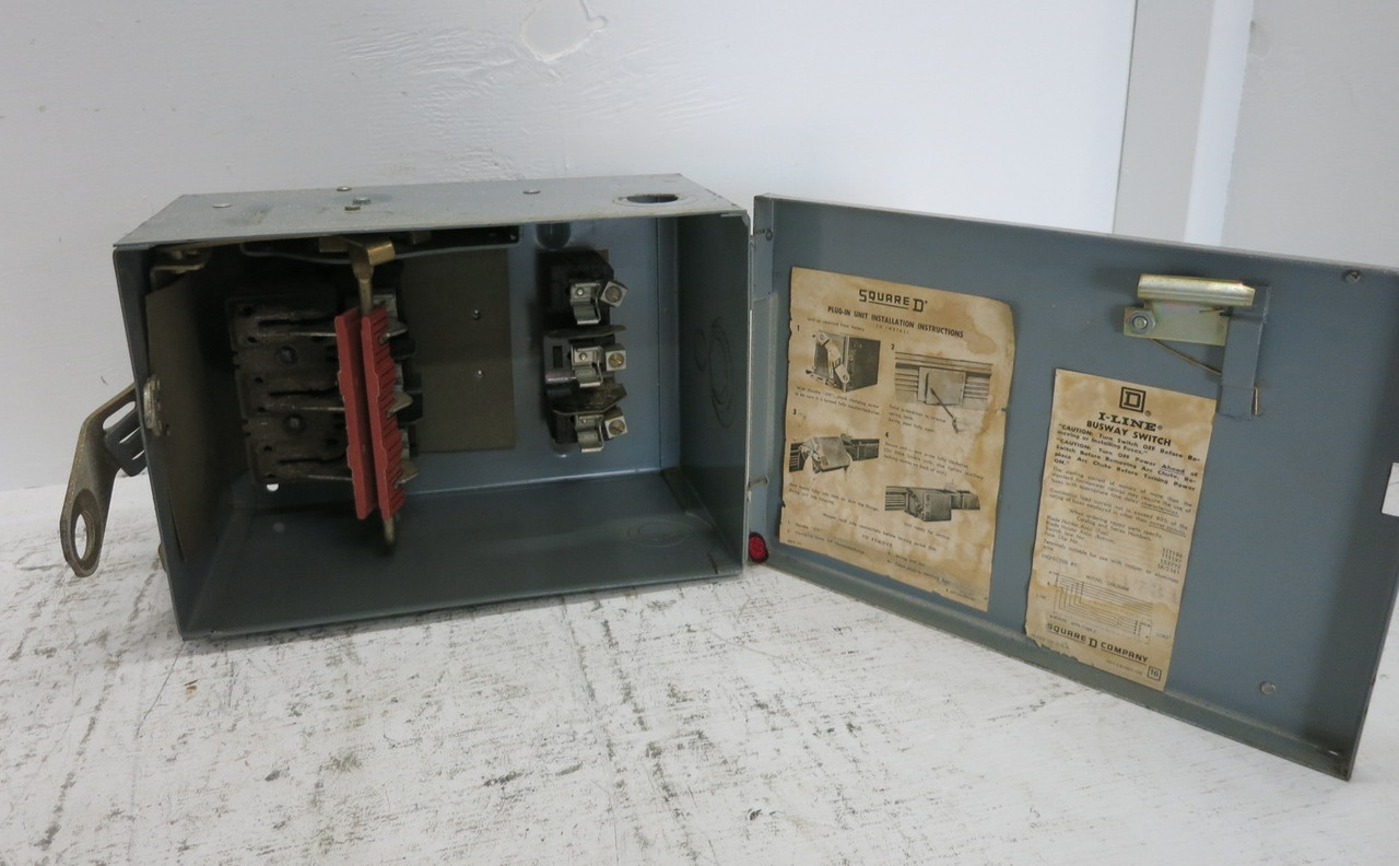 Square D PQ-3603 30A 600V I-Line Busway Switch 3PH 3W Bus Plug PQ3603 Ser 2 (DW8033-1)