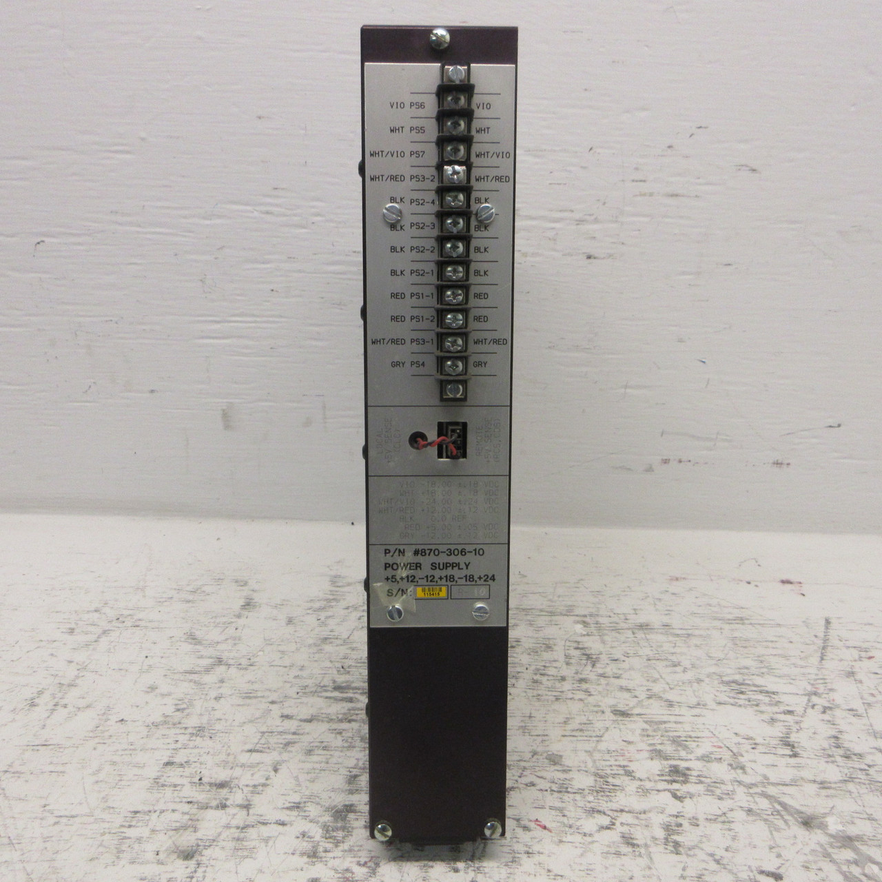 Emerson 870-306-10 Power Supply 400W 35A 100-240 VAC Input 5/12/18/24 VDC Output (AH1097-3)