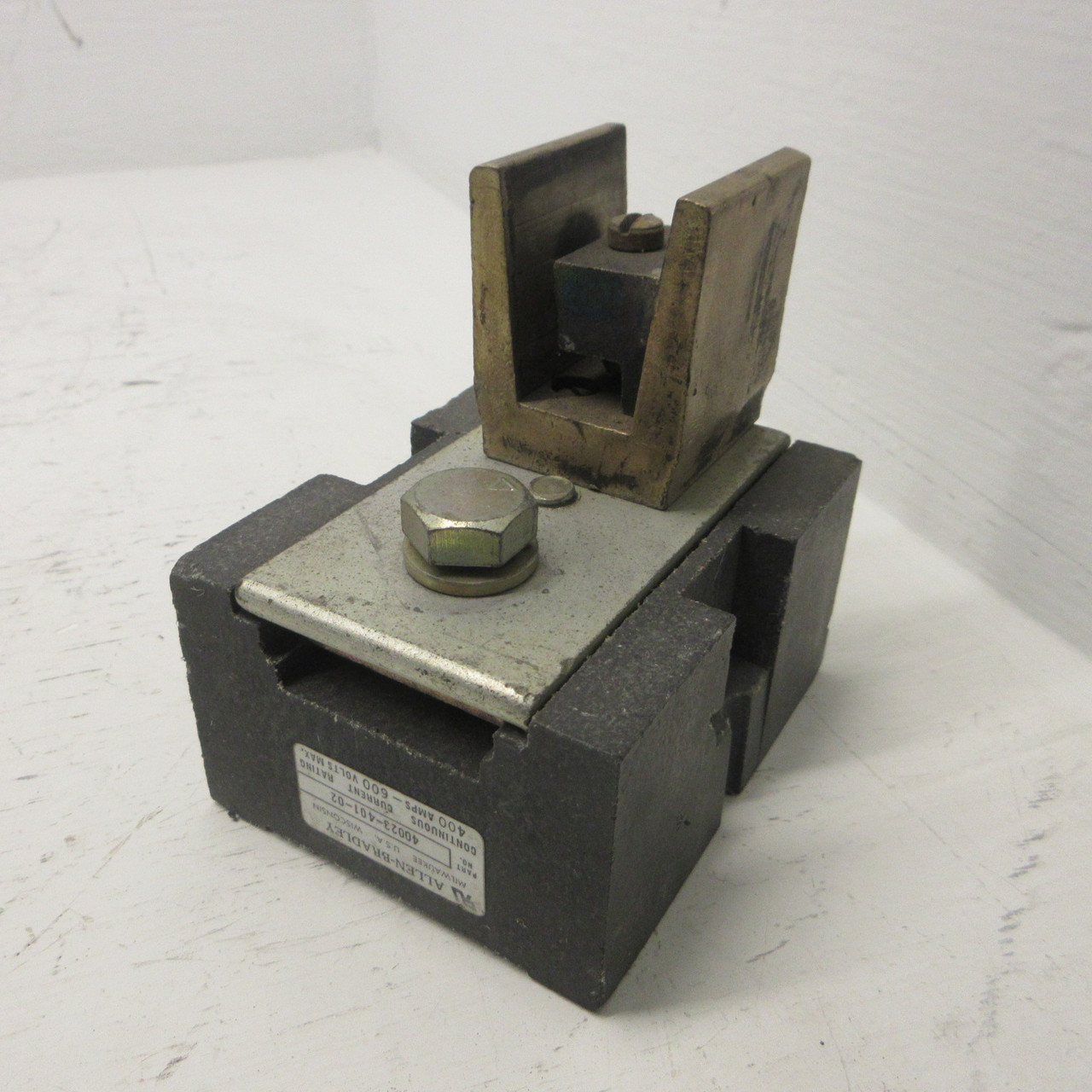 Allen Bradley 40023-401-02 Fuse Holder Block 600V 400A Mountable 600VAC 400 Amp (AH1104-2)