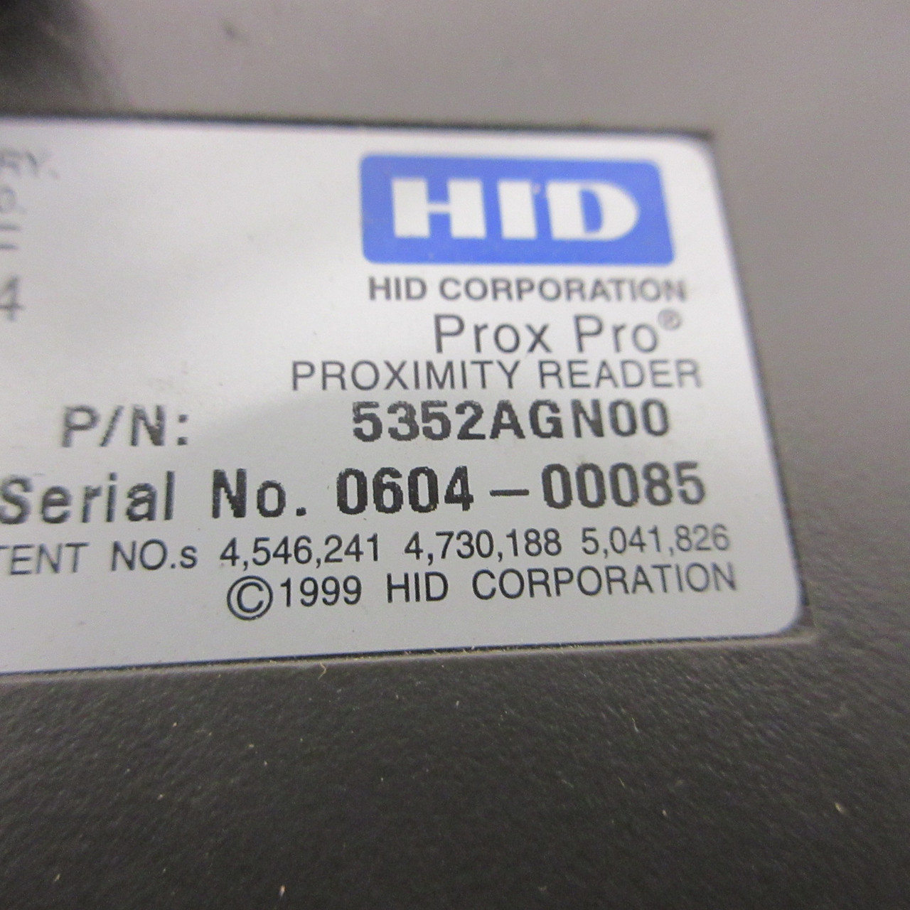 HID Corporation Prox Pro 5352AGN00 Proximity Reader No Keypad 12VDC 5352AGNOO (AH1101-1)