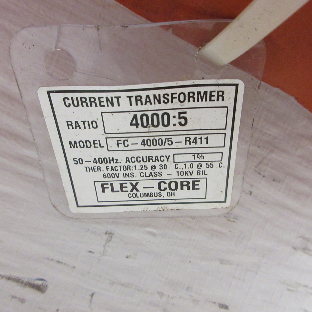 Flex-Core FC-4000/5-R411 Current Transformer CT 4000:5A 50-400 Hz 600V 4000-5A (AH1098-2)