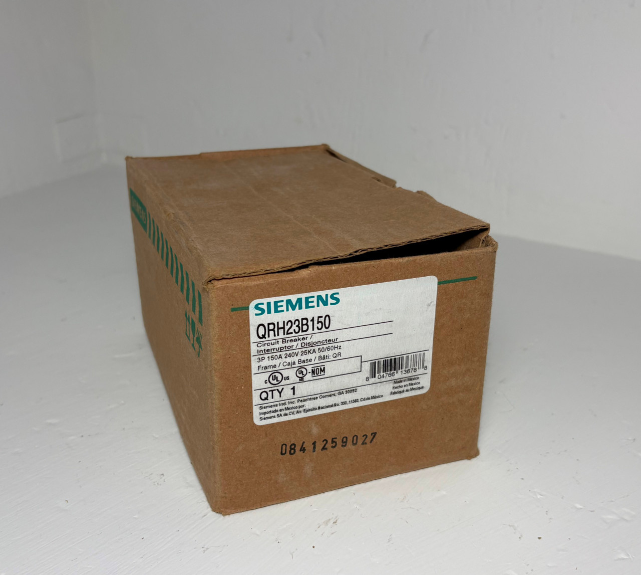 NEW Siemens QRH23B150 150A Circuit Breaker 240 VAC 3P Type QRH2 150 Amp NIB (EM5868-1)