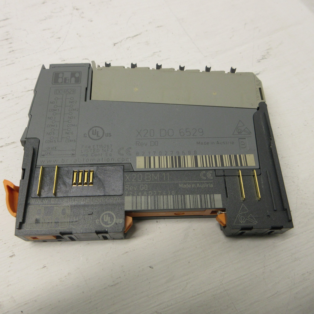 B&R Automation X20 DO 6529 Rev. D0 Digital Ouput Module PLC w/ X20 BM 11 Rev. G0 (AH1108-4)