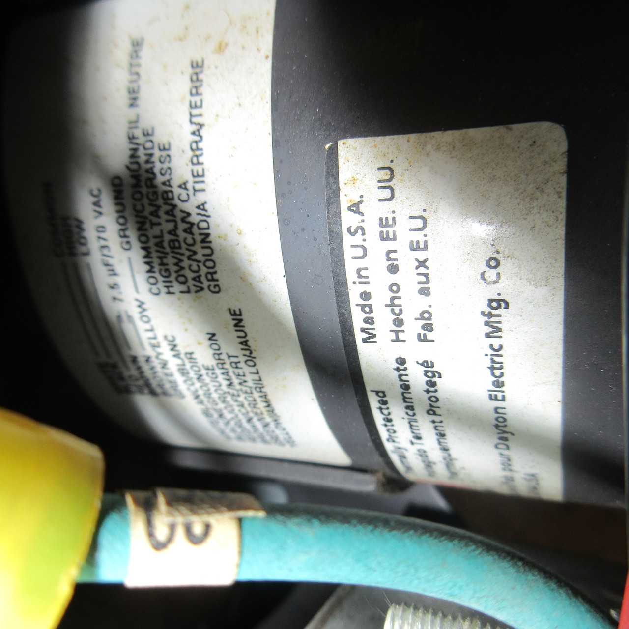 Dayton U90B1 Double Blower Fan Assembly 2-Speed 7090-1184 1450/1100RPM 1/5HP (AH1116-5)