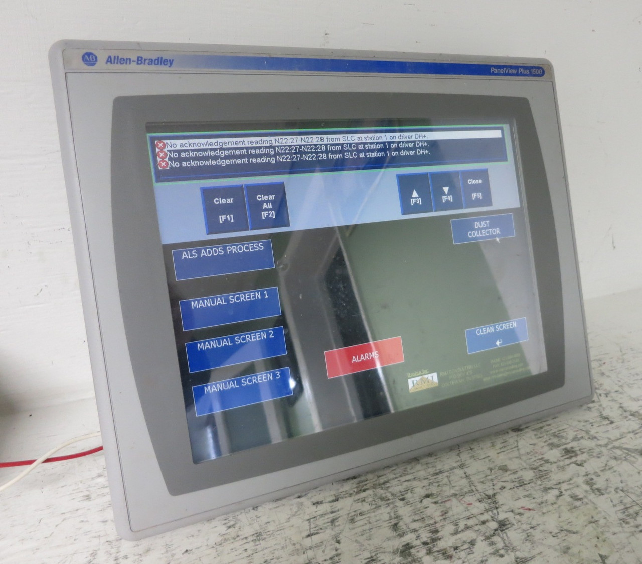 Allen Bradley 2711P-T15C6D2 Ser A PanelView Plus 1500 Touch HMI 2711P-RN6X (DW8047-1)