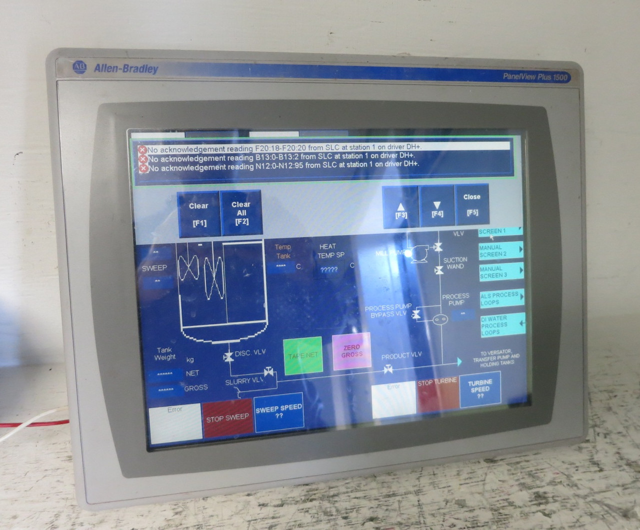 Allen Bradley 2711P-T15C6D2 Ser A PanelView Plus 1500 Touch HMI 2711P-RN6X (DW8047-1)