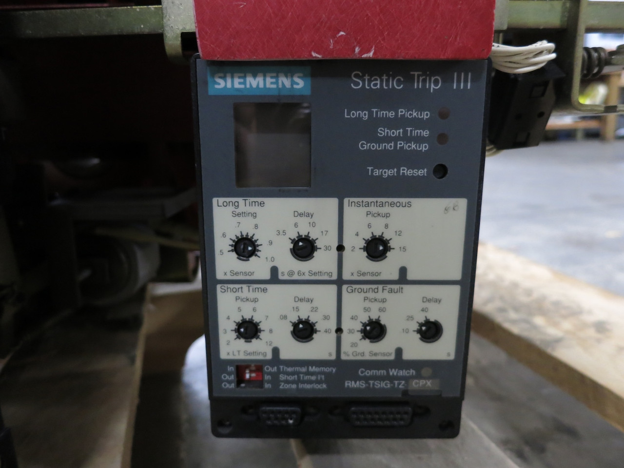 Siemens RLF-3200 3200A Air Breaker LSIG Static Trip III RMS-TSIG-TZ-CPX 3200 Amp (DW7894-1)