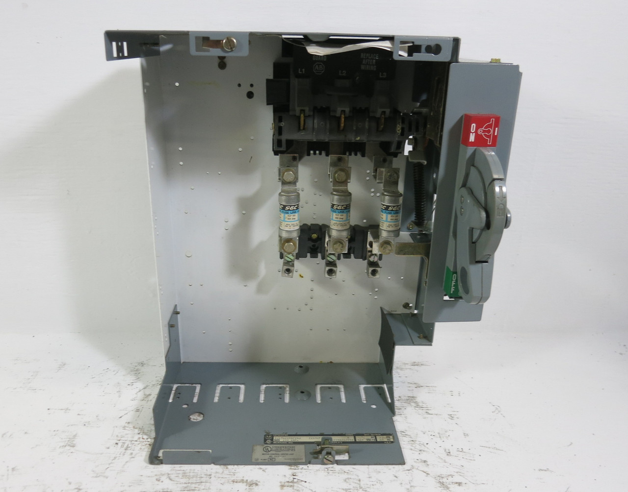 Allen Bradley 2100 Centerline 18" 100 Amp Fusible Feeder MCC Bucket 100A (BJ1074-1)