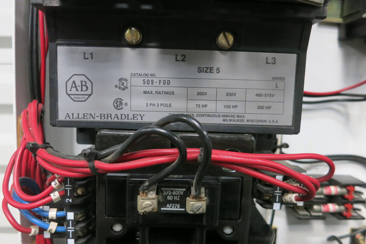 Allen Bradley 2100 Centerline Size 5 Starter 400 Amp Fusible 52" MCC Bucket 400A (BJ1099-1)