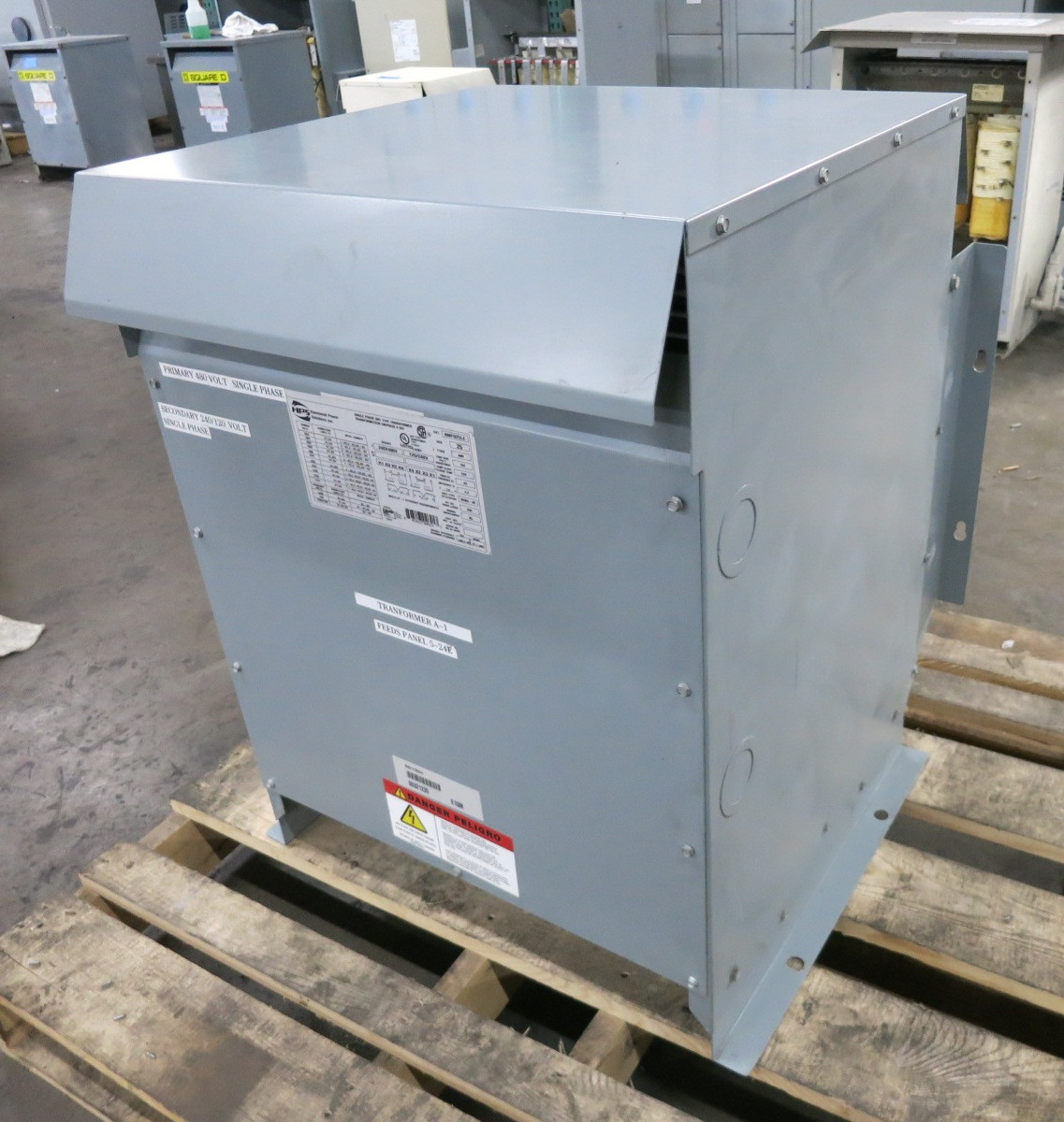 HPS 25 kVA 240x480 to 120/240 V 1PH Dry Type Transformer NMF025LE 480V Single 3R (DW8064-1)