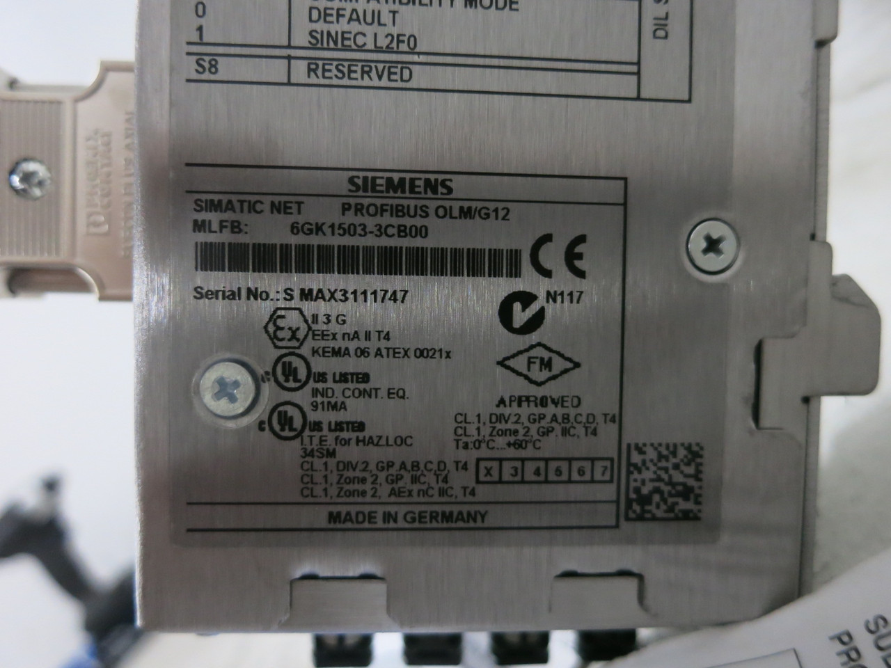 NEW Siemens 6GK1503-3CB00 Simatic Net Profibus OLM/G12 Optical Link Module (DW8071-1)