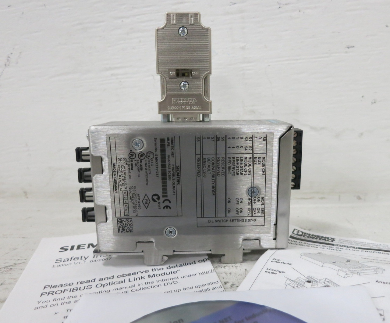 NEW Siemens 6GK1503-3CB00 Simatic Net Profibus OLM/G12 Optical Link Module (DW8071-1)