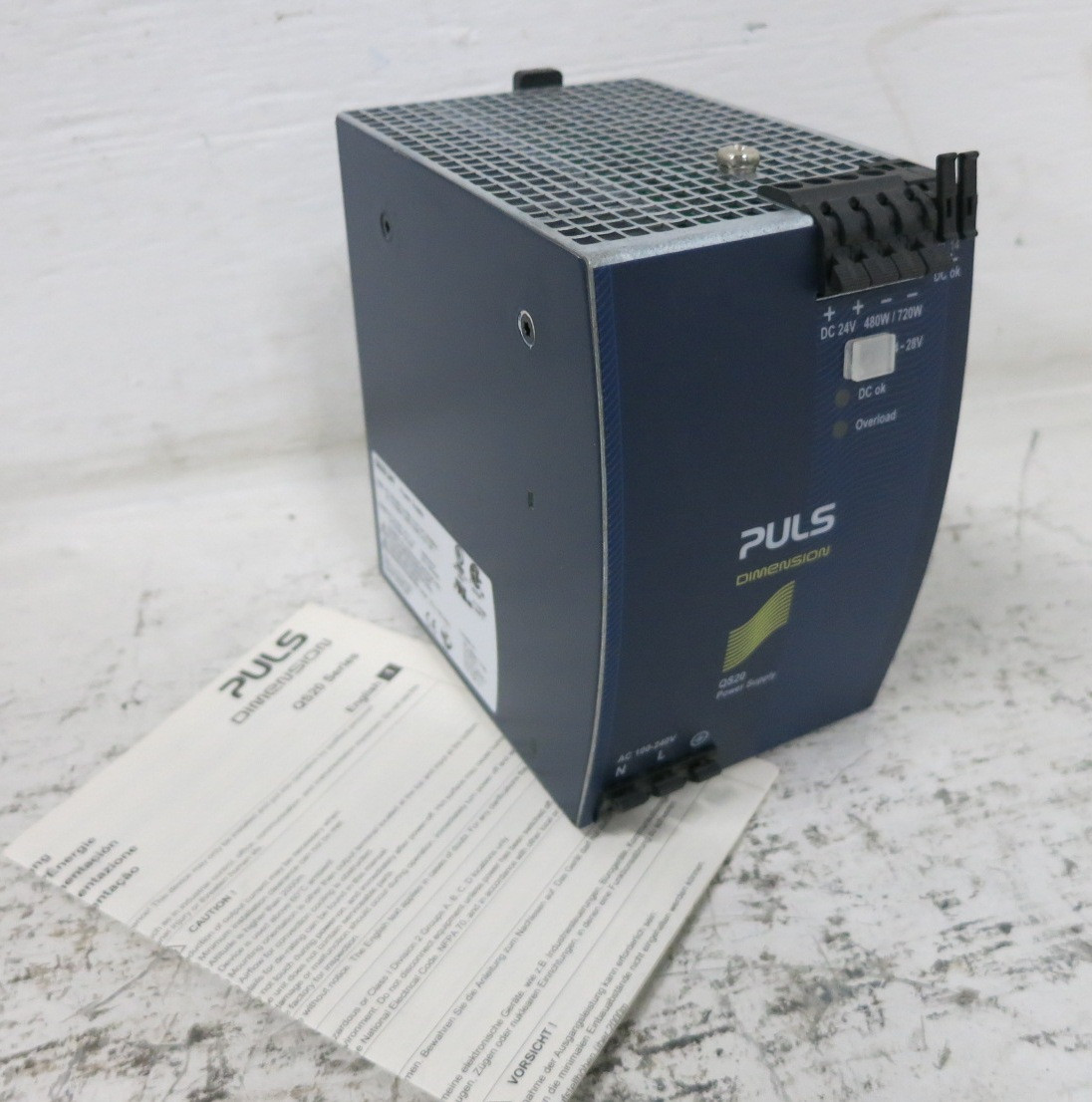 NEW Puls QS20.241 Dimension Power Supply QS20 120/240 VAC - 24 VDC PS QS-20-241 (DW8070-1)