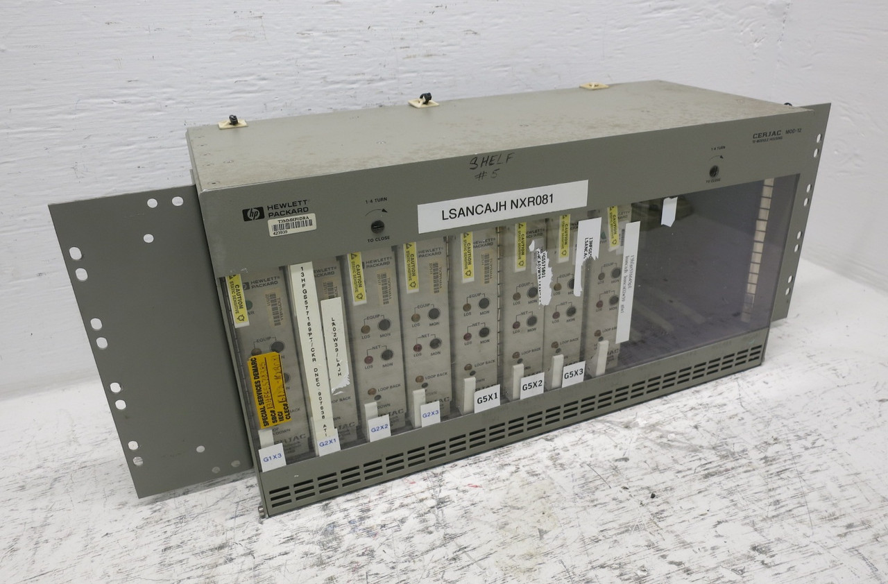 Image of HP Cerjac E4589A 12 Module Housing Mod-12 Slot Chassis E4586A DS3 NIU T3MMHF0DRA