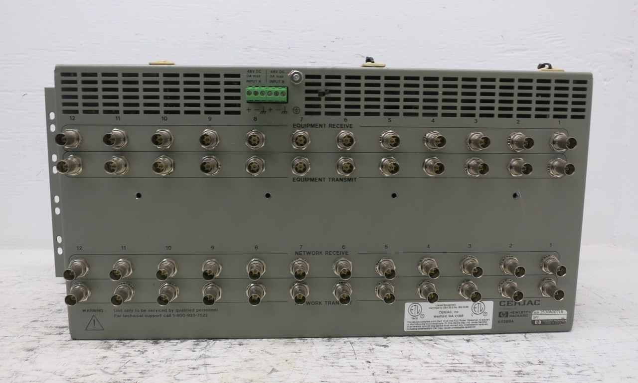 HP Cerjac E4589A 12 Module Housing Mod-12 Slot Chassis E4586A DS3 NIU T3MMHF0DRA (DW8081-1)