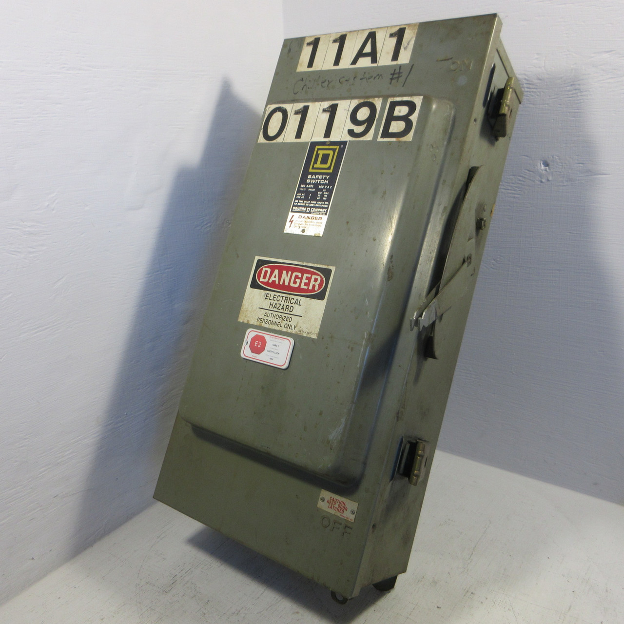 Square D H364AWK 200A 600V Fusible Safety Switch Disconnect 200 Amp 3R E1 (AH1128-1)