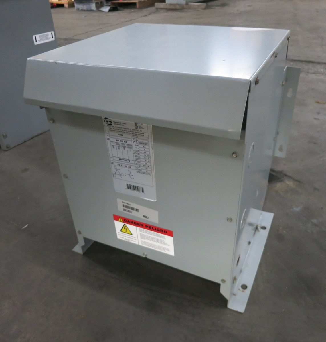 HPS 7.5 KVA 480 Delta to 480Y/277 V 3PH Isolation Transformer DM007KK 480V 3R (DW8084-2)