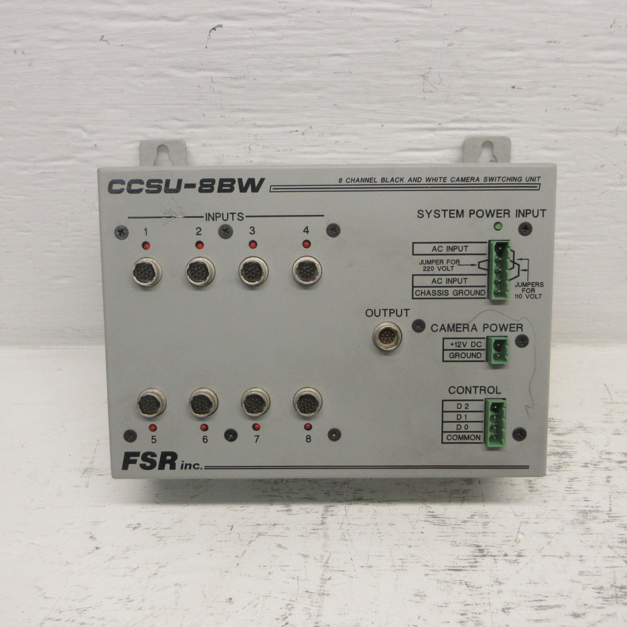 FSR Inc. CCSU-8BW 8 Channel Black And White Camera Switching Unit 8CH CCSU8BW (AH1130-2)