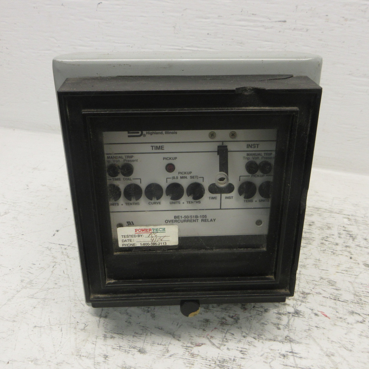 Basler Electric BE1-50/51B-105 Overcurrent Relay Solid State Protective CHIPPED (AH1141-1)