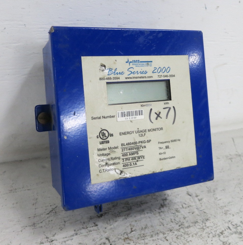 IMS BL480-400-PKG-SP Blue Series 2000 Energy Usage Meter 480V 400A 3PH 4W (DW8114-1)