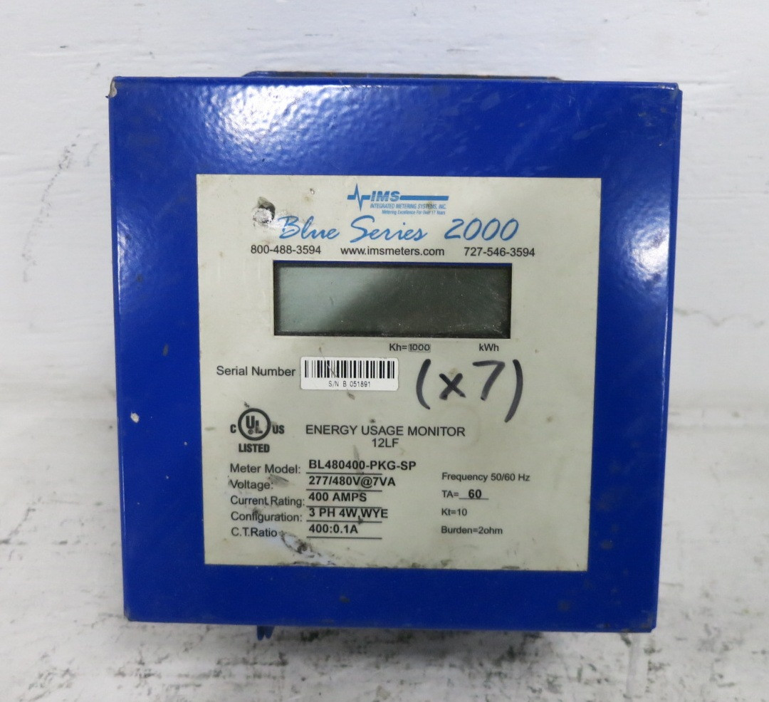 IMS BL480-400-PKG-SP Blue Series 2000 Energy Usage Meter 480V 400A 3PH 4W (DW8114-1)