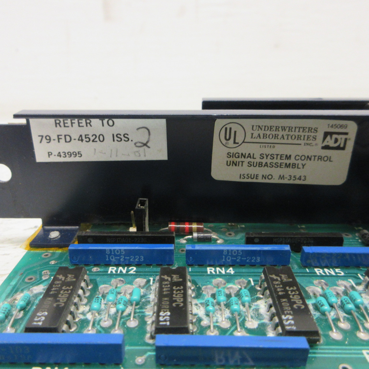 ADT 4520-321 Signal System Control Unit Subassembly 79-FD-4520 ISS. 2 Fire PLC (AH1160-2)