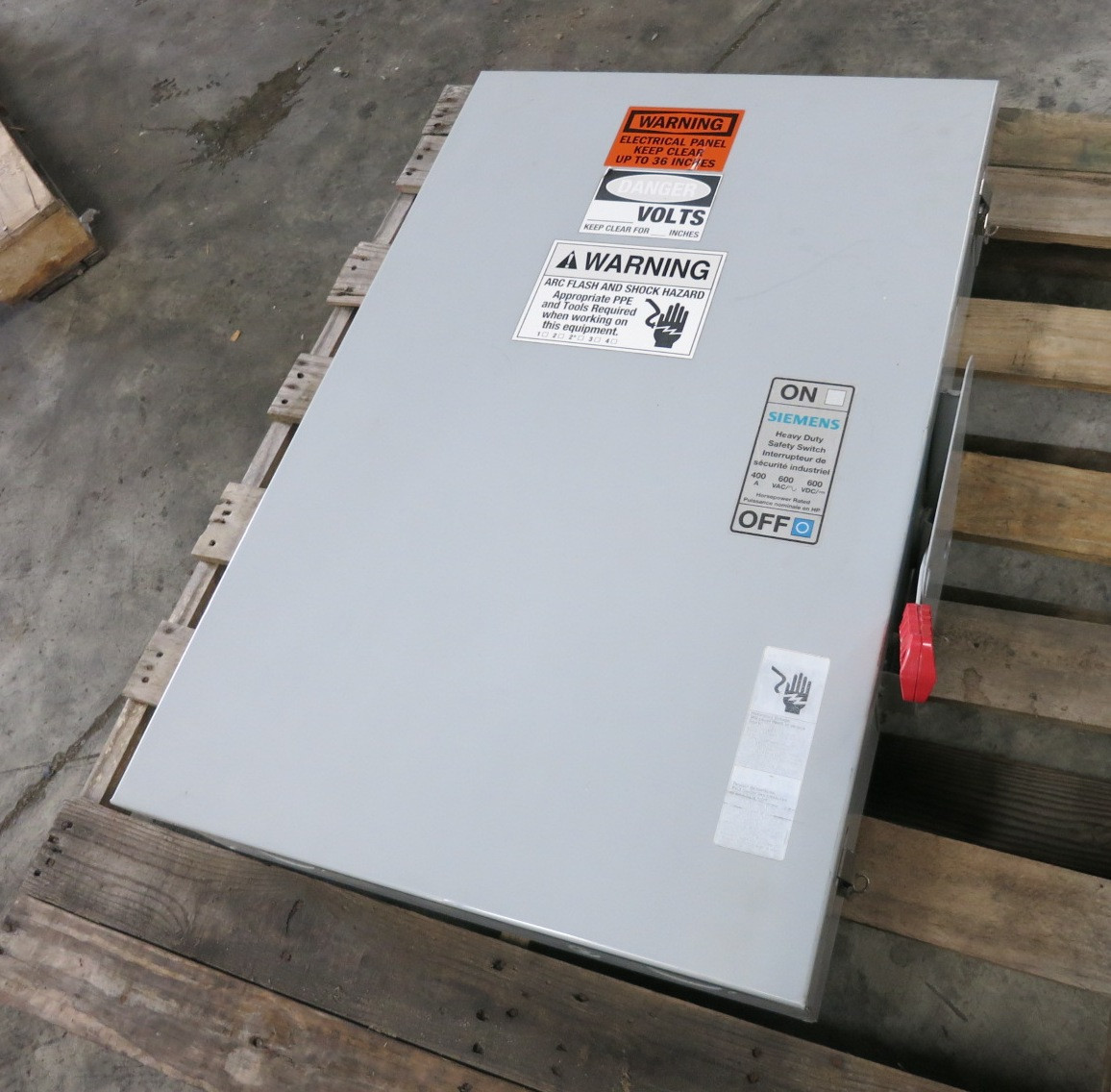 Image of Siemens HNF365RA 400A 600V Non-Fusible Safety Switch Disconnect 400 Amp 3R