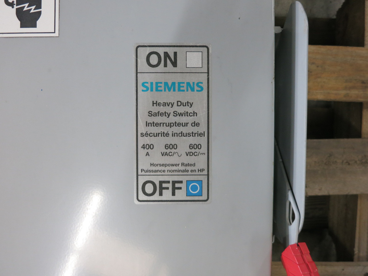 Siemens HNF365RA 400A 600V Non-Fusible Safety Switch Disconnect 400 Amp 3R (DW8119-1)