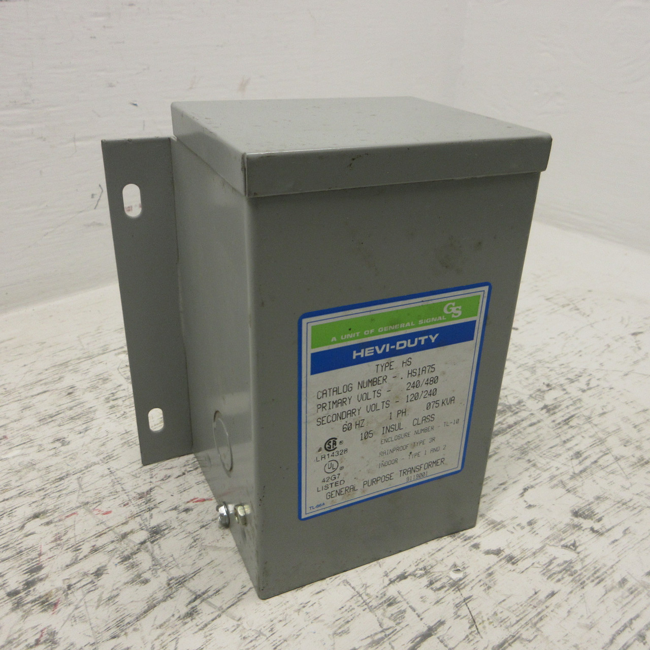 Image of NEW General Signal HS1A75 Hevi-Duty Transformer .075 KVA 1PH 240/480V - 120/240V