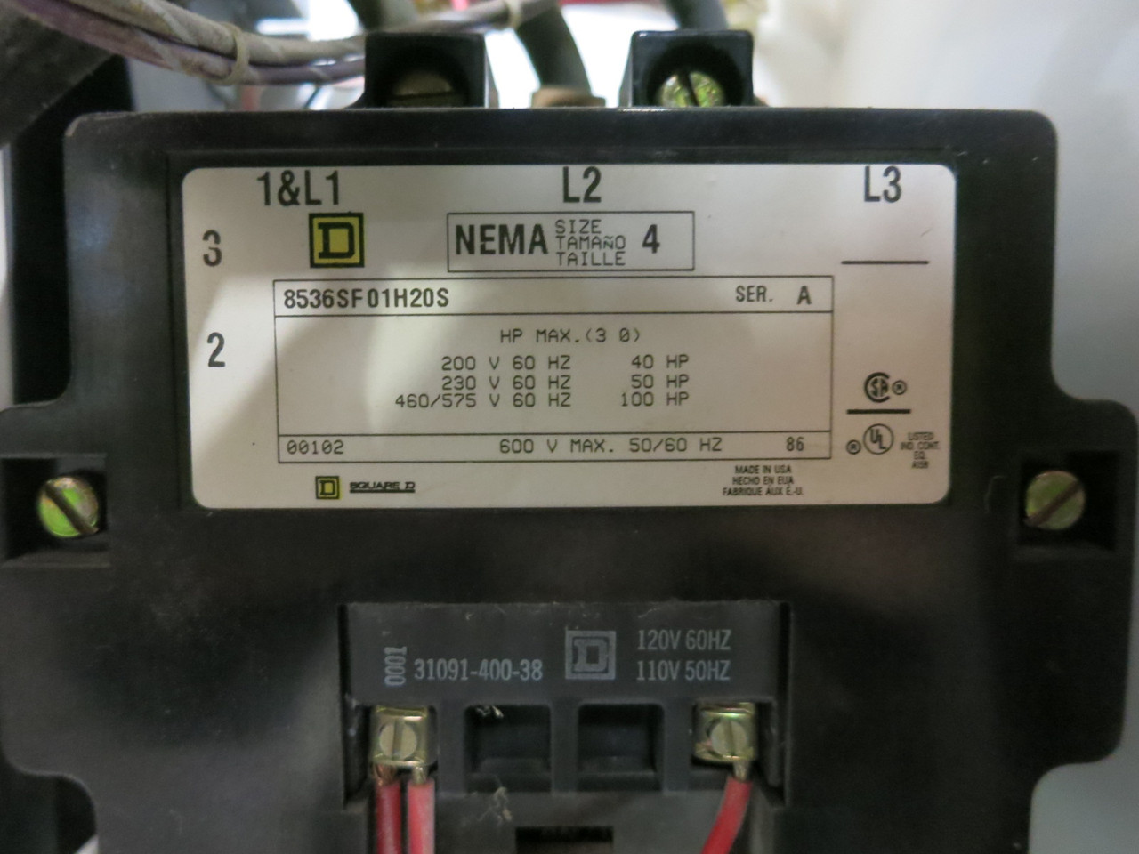 Square D Model 6 150A Breaker Size 4 Starter 21" MCC Bucket 150 Amp KAP 600V (DW8130-3)