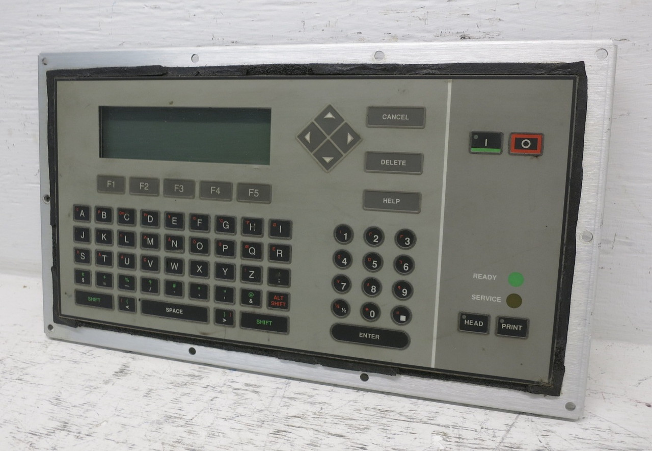 VideoJet Excel 9370-01180-401/A Front Key Panel Display 375005-01/B DG-24064-50 (DW8131-1)