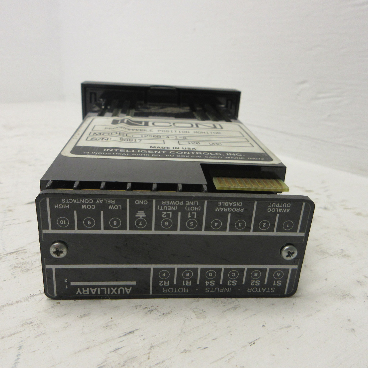 INCON 1250B-4-I-S Programmable Position Monitor 1250B In Con Panel Meter 120VAC (AH1182-2)