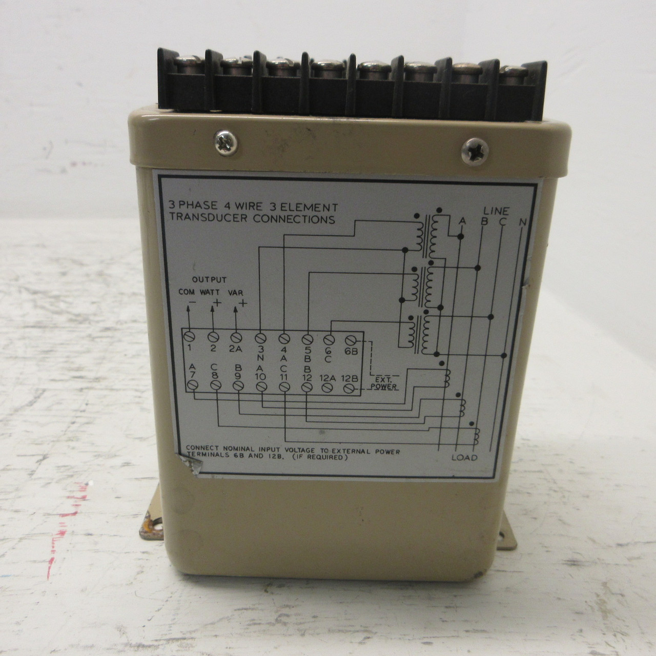 TransData 30EWRS550E Watt / Var Transducer 3PH 4W 3 Element 5A 120V 500 Watts (AH1187-1)